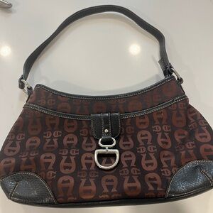 Etienne Aigner Brown and Black Shoulder Bag